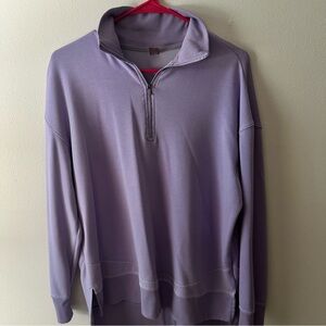 MTA Sport Womens Lavender Zip-Up Sweater